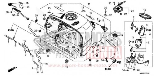 RESERVOIR A CARBURANT/POMPE A CARBURANT (CRF1000A2/AL2/D2/DL2) CRF1000D2K de 2019